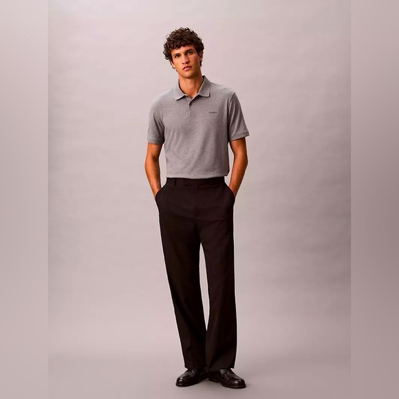 Calvin Klein liquid touch cotton,gray&white stripe cooling performance poloSZ-XL - Picture 1 of 9